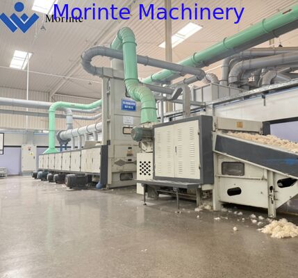Garment waste recycling line